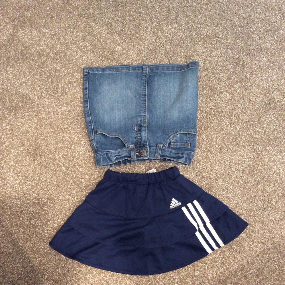 Adidas Skort And Denim Skirt☀️🌈